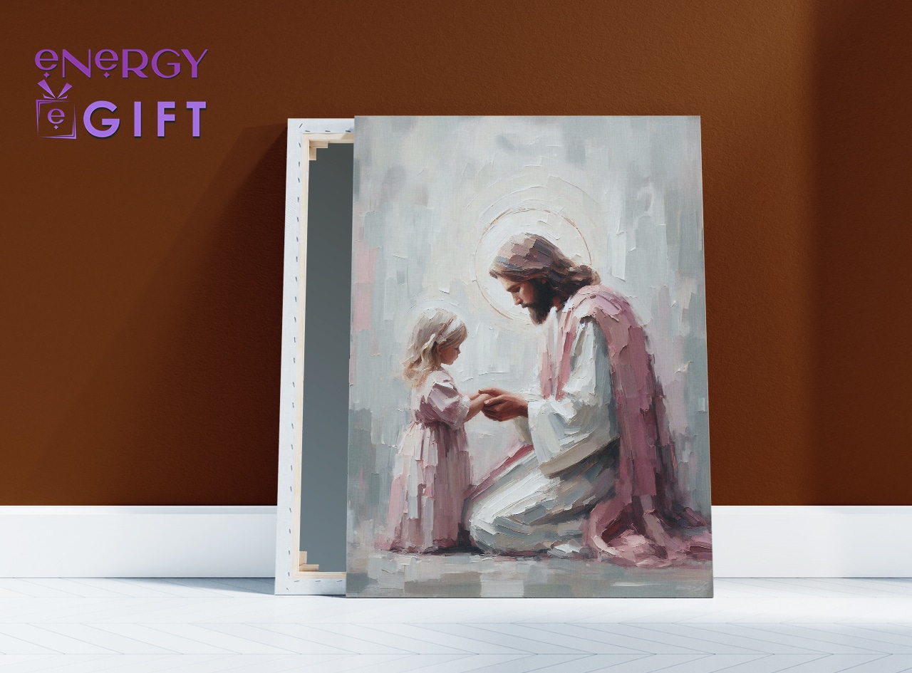 Tablou Canvas religios Iisus hristos si copii