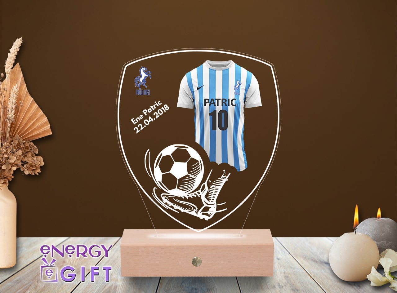 Lampa Led 3D Personalizata – Fotbal FC Politehnica Iași